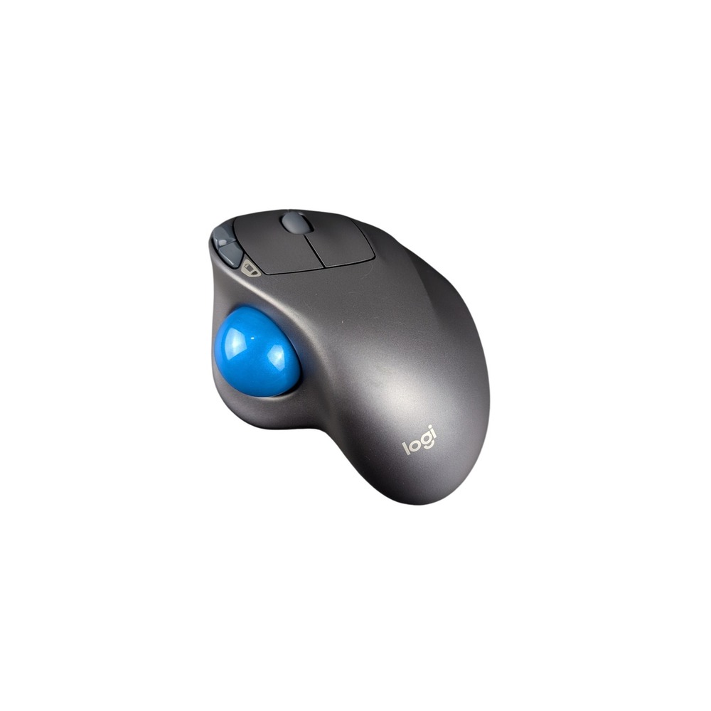 Logitech M570 Wireless Trackball Mouse Gray Blue Ergonomic M-R0001 Unifying USB